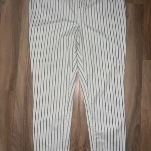 Chico's Monochrome Striped Slim pants